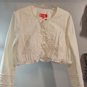 Latina Life White Embroidered Jacket